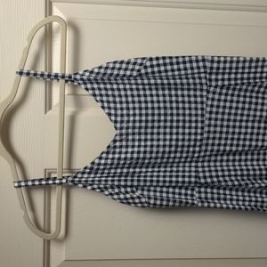 Gap Navy Gingham Dress